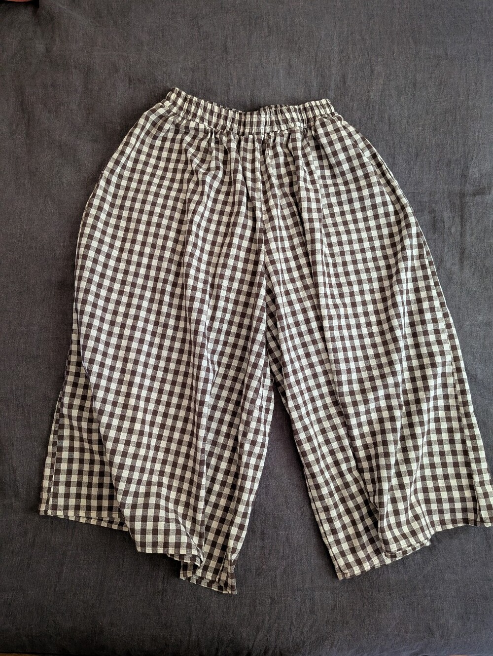 Linen Blend Wide Leg Pants